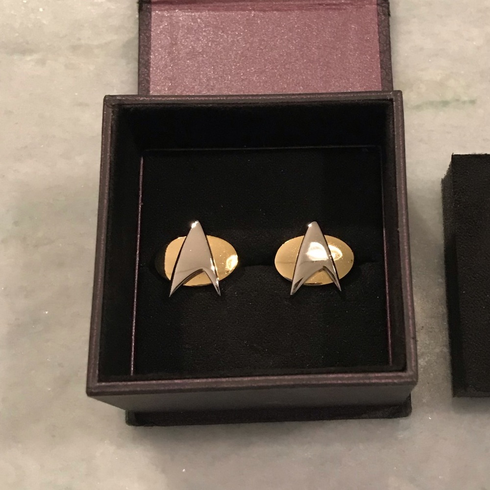 Two tone Star Trek cuff links